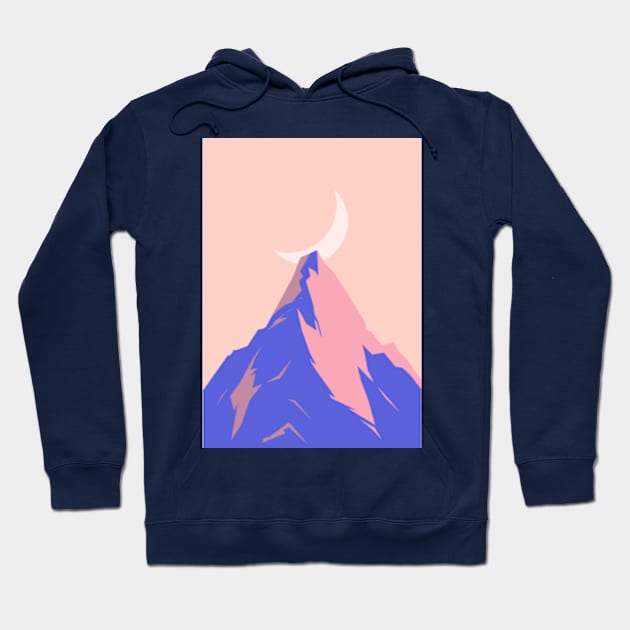 Dreamy mountaintop illustration Hoodie by lisousisa